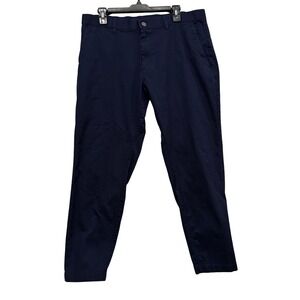 Fabletics The Don Trouser Slim Fit Mens Navy‎ Chino Pants Size 36x29